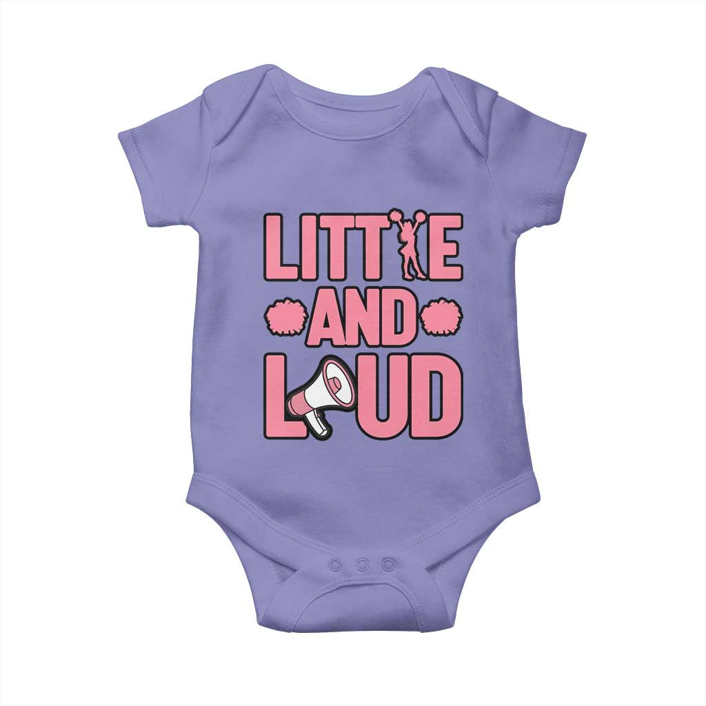 Little And Loud Quote Baby Onesie Cheerleader Girl Sports Gift TS12 Violet Print Your Wear
