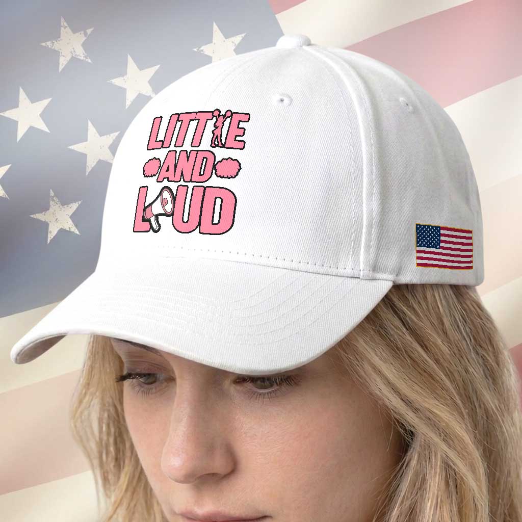 Little And Loud Quote Baseball Cap Cheerleader Girl Sports Gift TS12 Print Your Wear