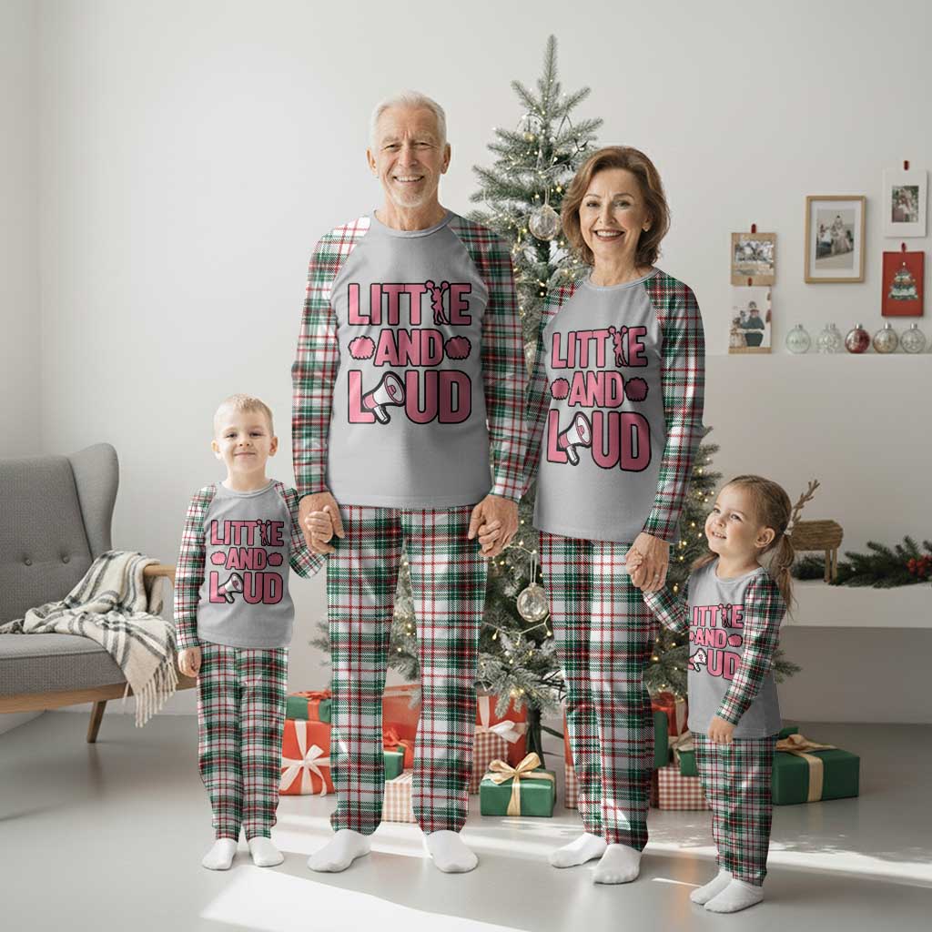 Little And Loud Quote Plaid Pajama Set Cheerleader Girl Sports Gift TS12 Christmas Plaid Print Your Wear