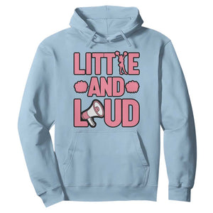 Little And Loud Quote Hoodie Cheerleader Girl Sports Gift TS12 Light Blue Print Your Wear