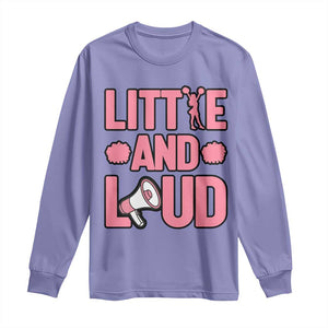 Little And Loud Quote Long Sleeve Shirt Cheerleader Girl Sports Gift TS12 Violet Print Your Wear