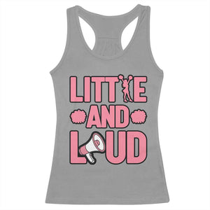 Little And Loud Quote Racerback Tank Top Cheerleader Girl Sports Gift - Print Your Wear