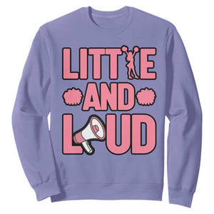 Little And Loud Quote Sweatshirt Cheerleader Girl Sports Gift TS12 Violet Print Your Wear