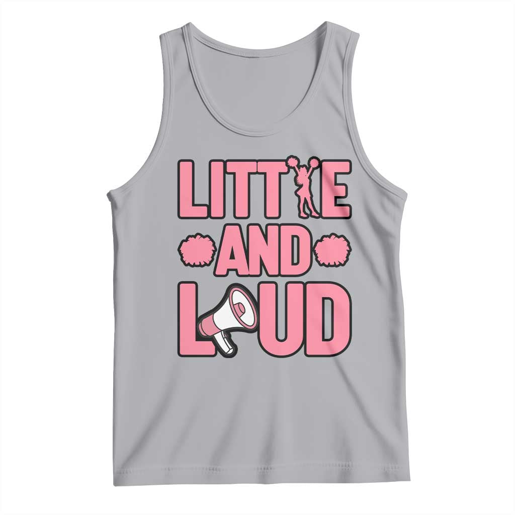 Little And Loud Quote Tank Top Cheerleader Girl Sports Gift TS12 Athletic Heather Print Your Wear