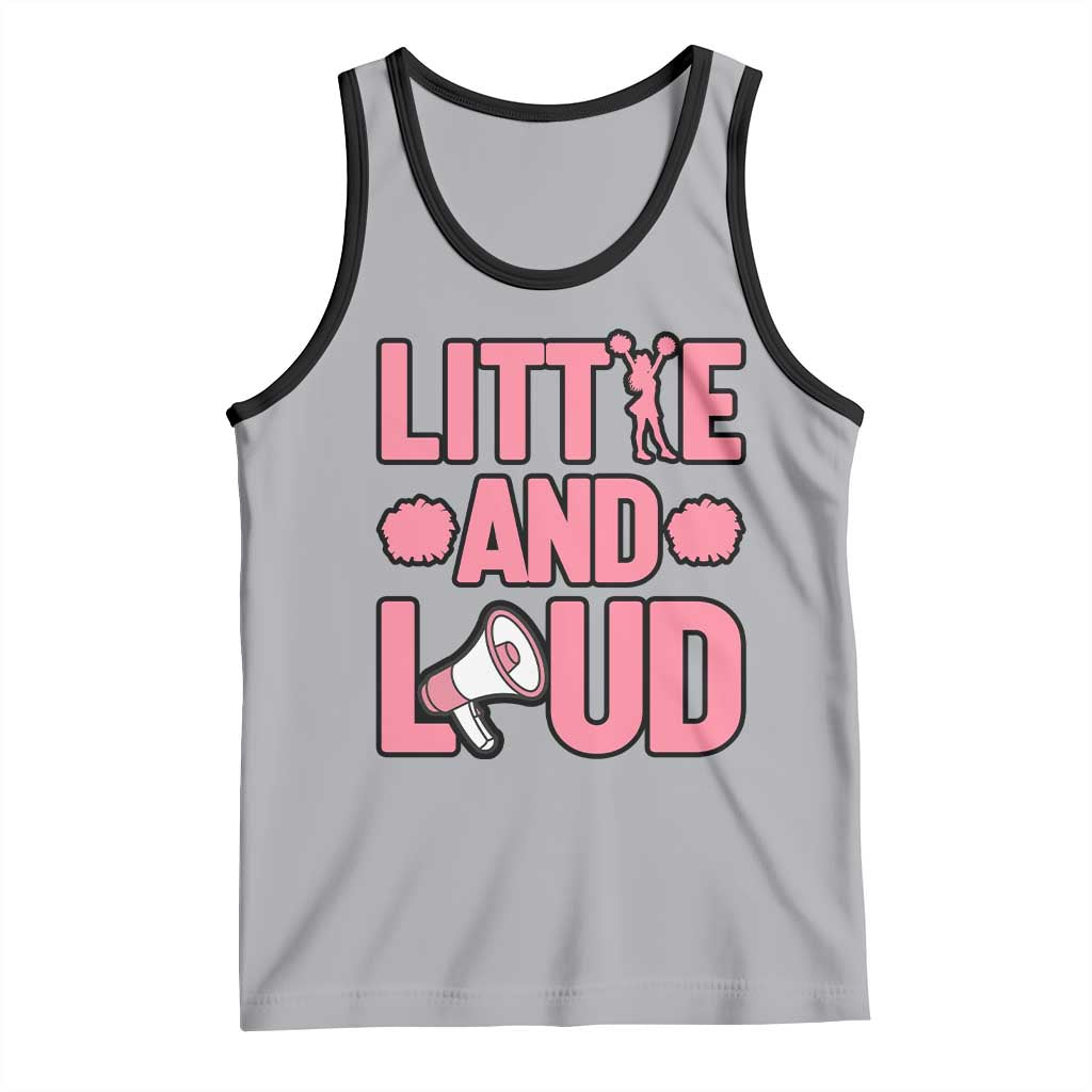 Little And Loud Quote Tank Top Cheerleader Girl Sports Gift TS12 Athletic Heather Black Print Your Wear