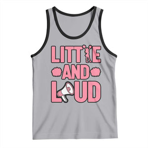Little And Loud Quote Tank Top Cheerleader Girl Sports Gift TS12 Athletic Heather Black Print Your Wear