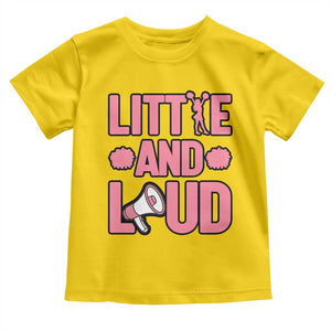 Little And Loud Quote Toddler T Shirt Cheerleader Girl Sports Gift TS12 Daisy Print Your Wear