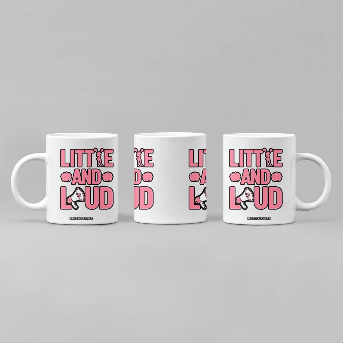 Little And Loud Quote Coffee Mug Cheerleader Girl Sports Gift TS12 Print Your Wear