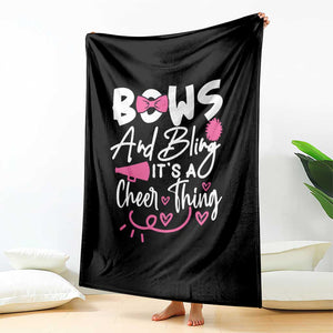 Bows And Bling Its A Cheer Thing Throw Blanket Cheerleading Gift TS12 Print Your Wear