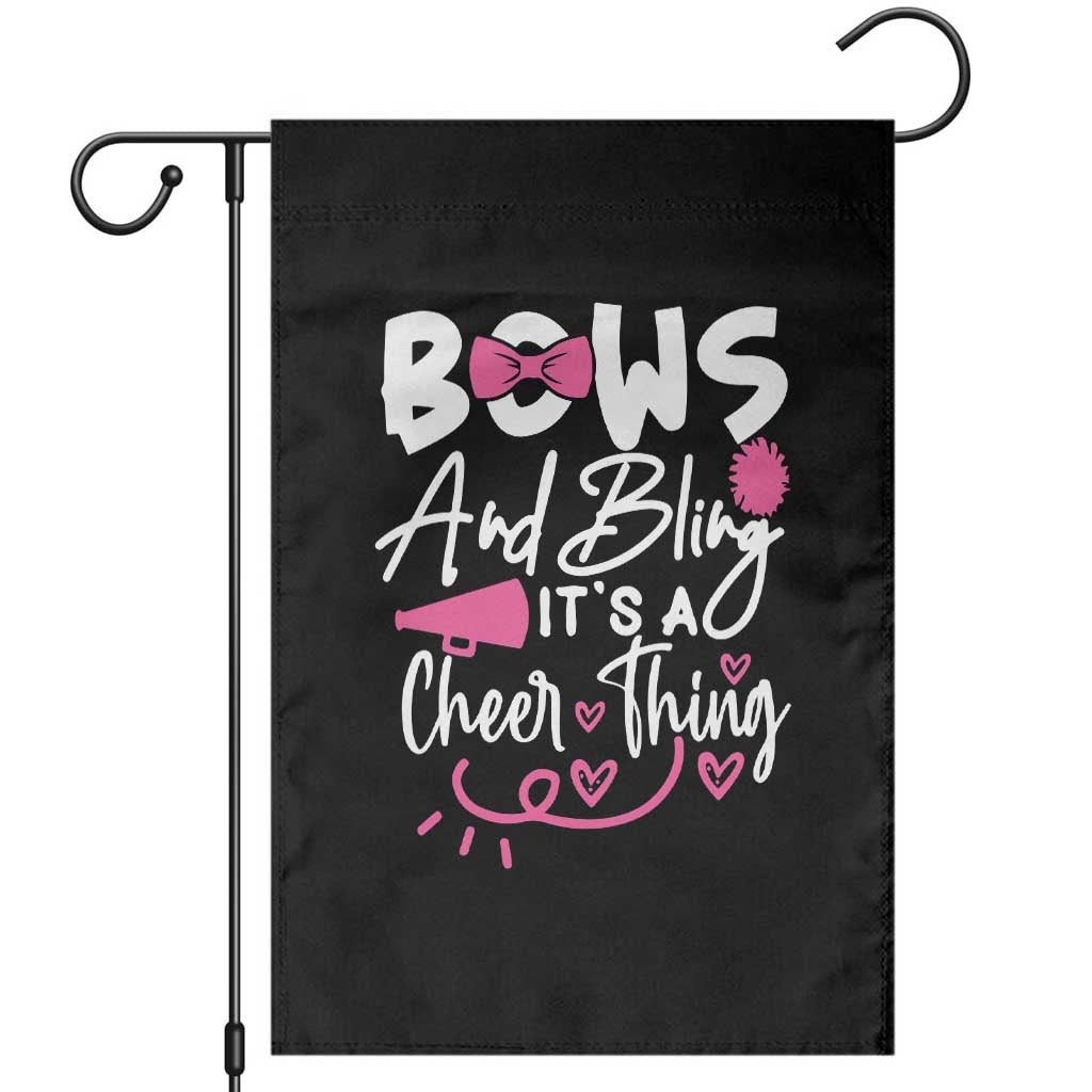 Bows And Bling Its A Cheer Thing Garden Flag Cheerleading Gift TS12 Black Print Your Wear