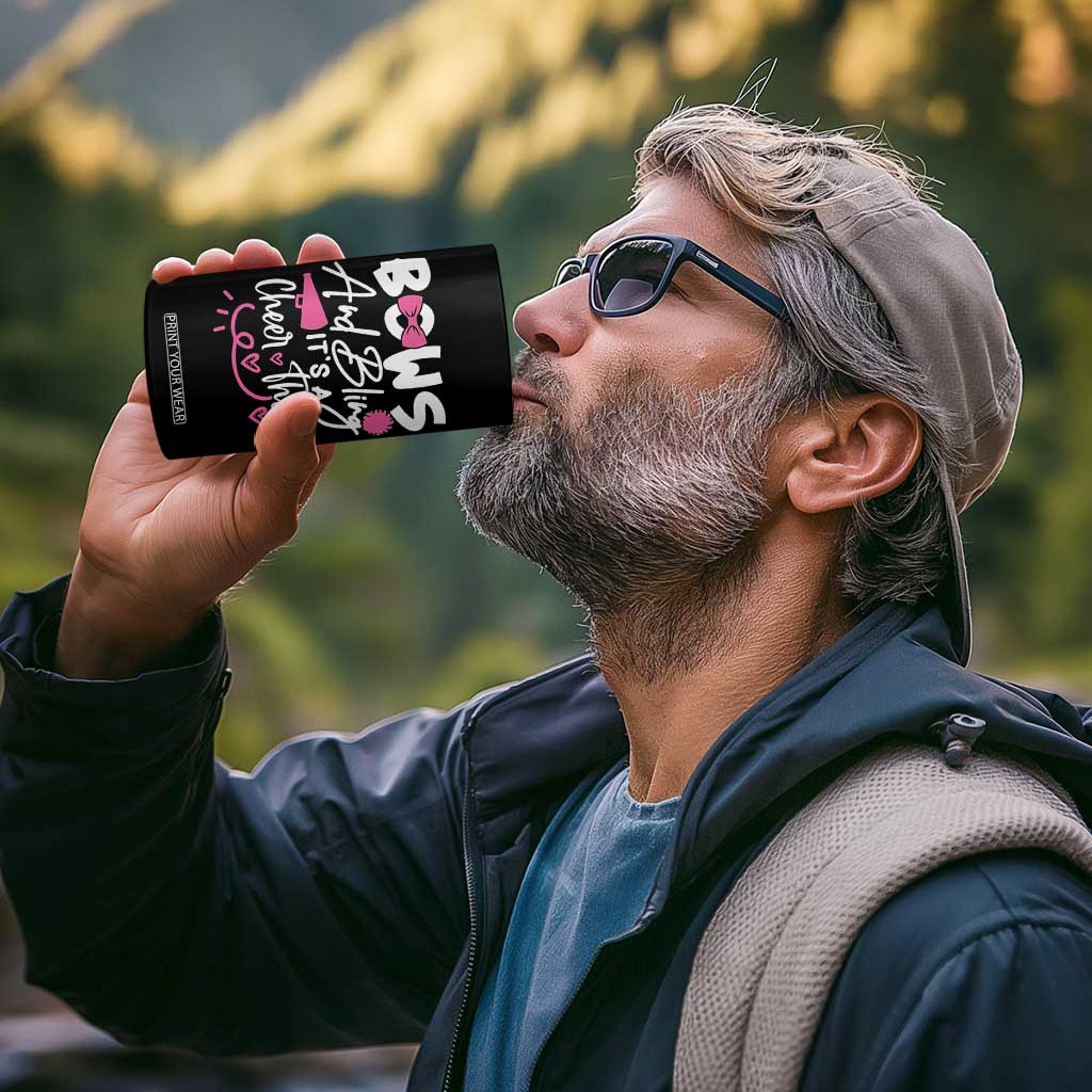 Bows And Bling Its A Cheer Thing 4 in 1 Can Cooler Tumbler Cheerleading Gift TS12 Print Your Wear