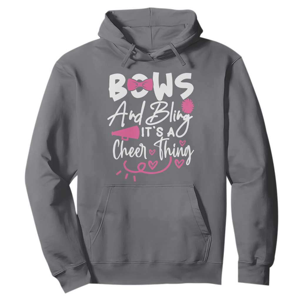 Bows And Bling Its A Cheer Thing Hoodie Cheerleading Gift TS12 Charcoal Print Your Wear