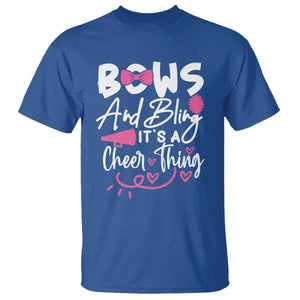 Bows And Bling Its A Cheer Thing T Shirt Cheerleading Gift TS12 Royal Blue Print Your Wear