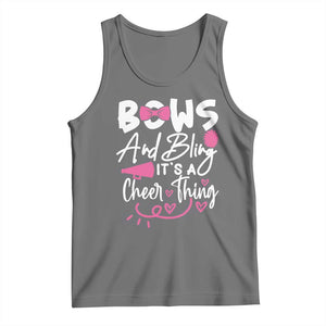 Bows And Bling Its A Cheer Thing Tank Top Cheerleading Gift TS12 Black Heather Print Your Wear