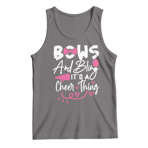 Bows And Bling Its A Cheer Thing Tank Top Cheerleading Gift TS12 Deep Heather Print Your Wear