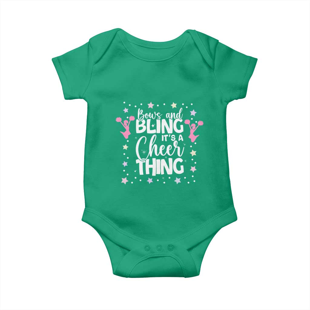 Bows And Bling Its A Cheer Thing Baby Onesie Cheer Mom And Cheerleader Gift TS12 Irish Green Print Your Wear