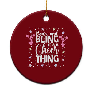 Bows And Bling Its A Cheer Thing Ceramic Ornament Cheer Mom And Cheerleader Gift TS12 1pc Red Print Your Wear