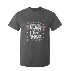 Bows And Bling Its A Cheer Thing T Shirt For Kid Cheer Mom And Cheerleader Gift TS12 Dark Heather Print Your Wear