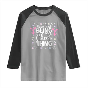 Bows And Bling Its A Cheer Thing Raglan Shirt Cheer Mom And Cheerleader Gift TS12 Sport Gray Black Print Your Wear