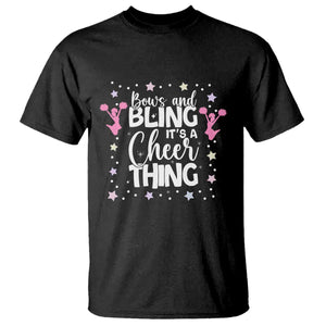 Bows And Bling Its A Cheer Thing T Shirt Cheer Mom And Cheerleader Gift TS12 Black Print Your Wear