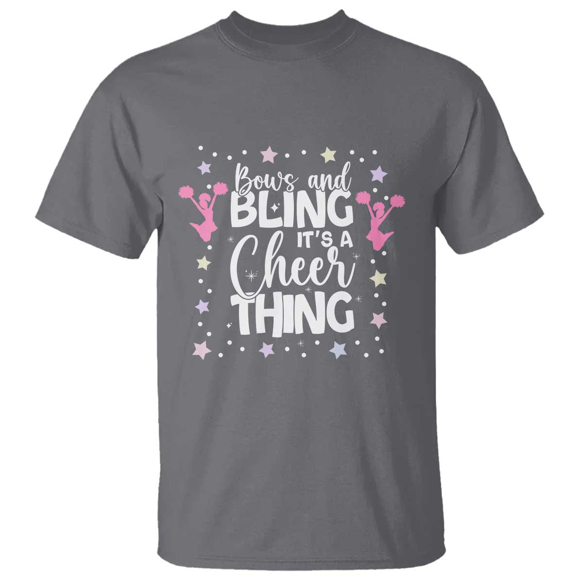 Bows And Bling Its A Cheer Thing T Shirt Cheer Mom And Cheerleader Gift TS12 Charcoal Print Your Wear