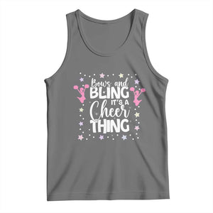 Bows And Bling Its A Cheer Thing Tank Top Cheer Mom And Cheerleader Gift TS12 Black Heather Print Your Wear