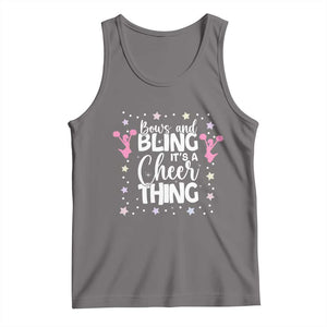 Bows And Bling Its A Cheer Thing Tank Top Cheer Mom And Cheerleader Gift TS12 Deep Heather Print Your Wear