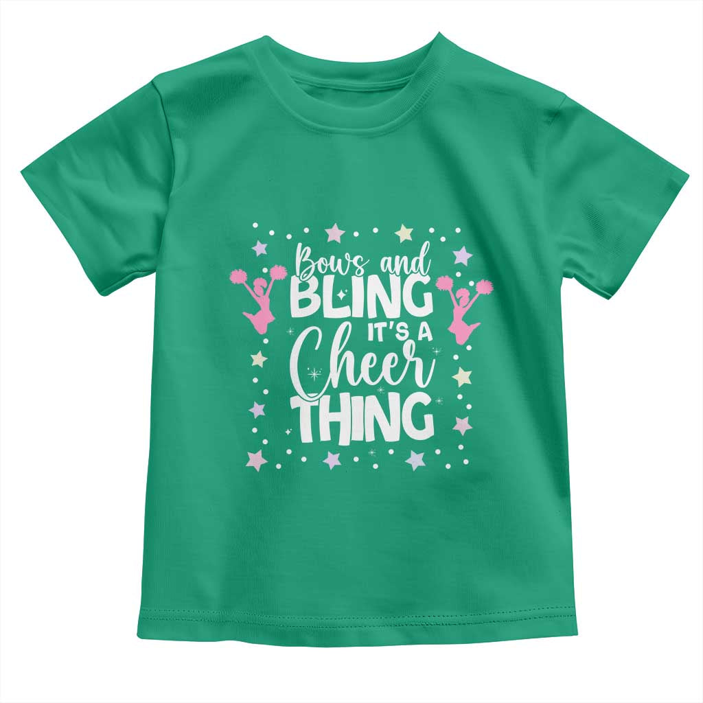 Bows And Bling Its A Cheer Thing Toddler T Shirt Cheer Mom And Cheerleader Gift TS12 Irish Green Print Your Wear