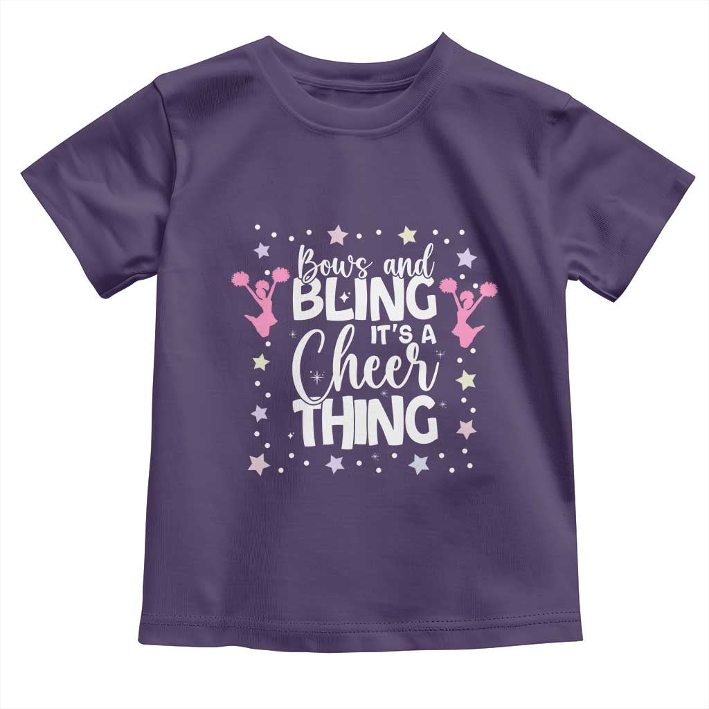 Bows And Bling Its A Cheer Thing Toddler T Shirt Cheer Mom And Cheerleader Gift TS12 Purple Print Your Wear