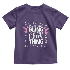 Bows And Bling Its A Cheer Thing Toddler T Shirt Cheer Mom And Cheerleader Gift TS12 Purple Print Your Wear