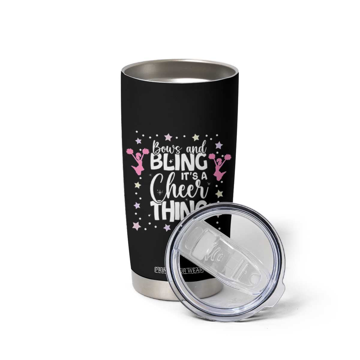 Bows And Bling Its A Cheer Thing Tumbler Cup Cheer Mom And Cheerleader Gift TS12 Print Your Wear