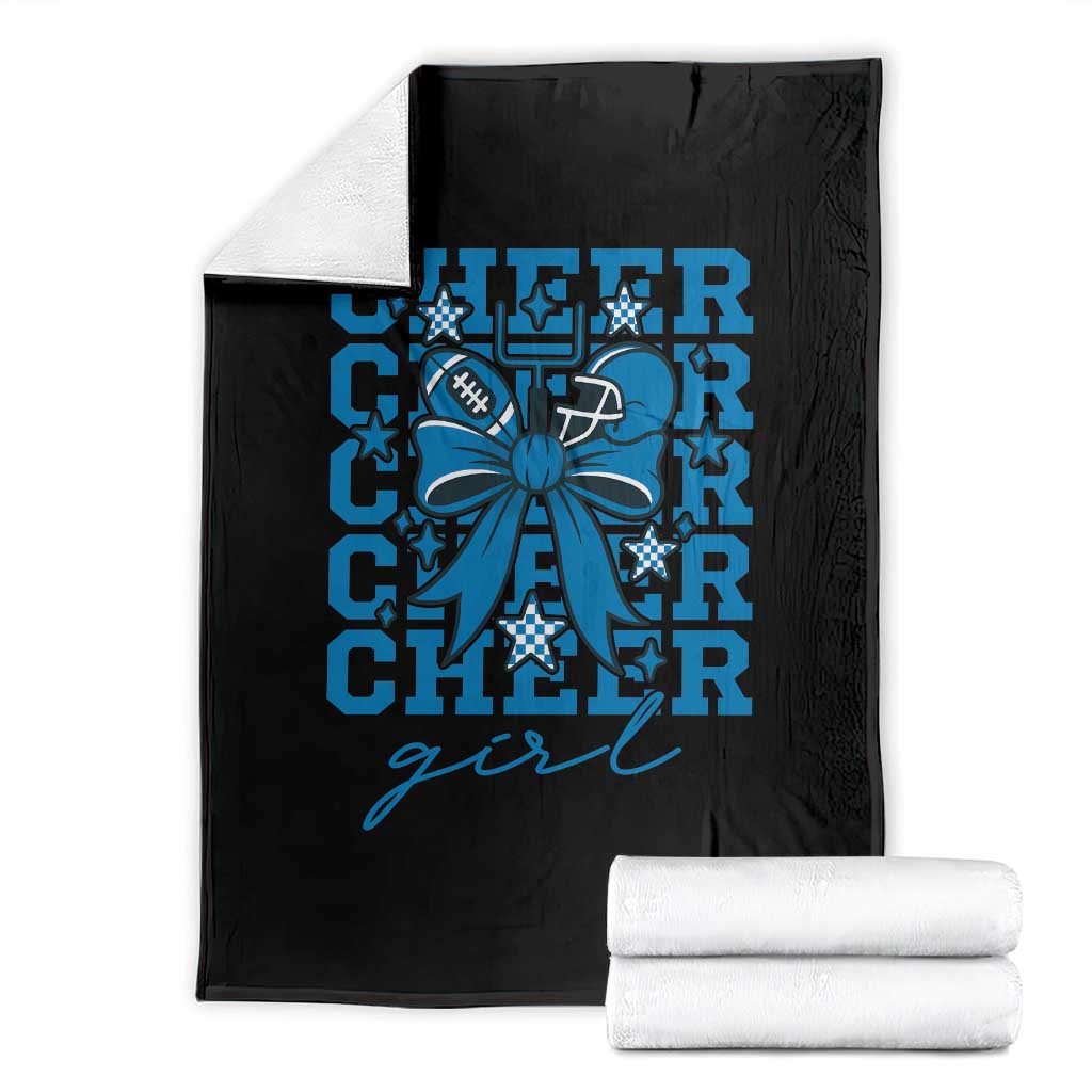 Proud Cheer Girl Throw Blanket Football Team Supporter Gift TS12 Black Print Your Wear