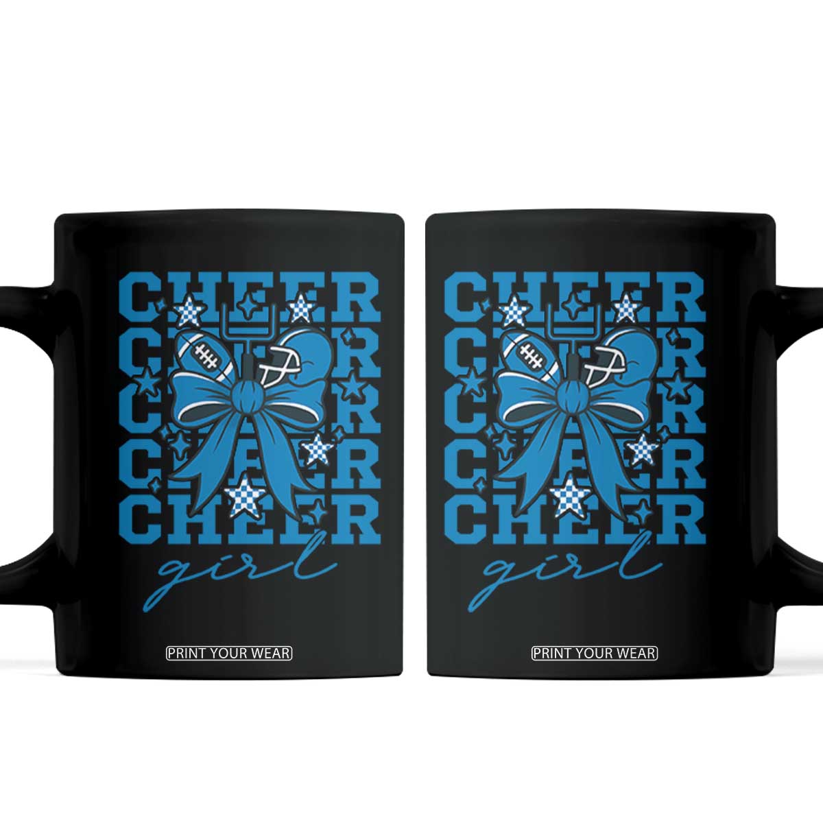 Proud Cheer Girl Coffee Mug Football Team Supporter Gift TS12 Black Print Your Wear