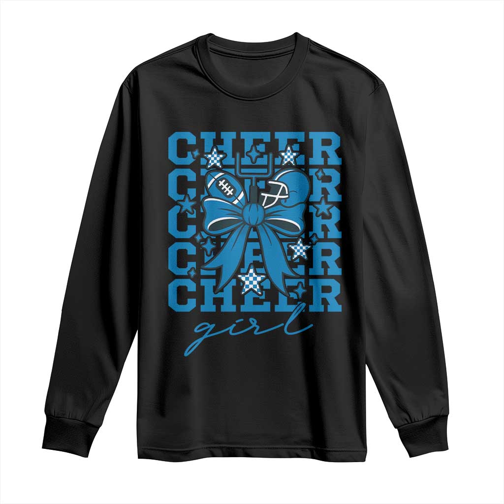 Proud Cheer Girl Long Sleeve Shirt Football Team Supporter Gift TS12 Black Print Your Wear