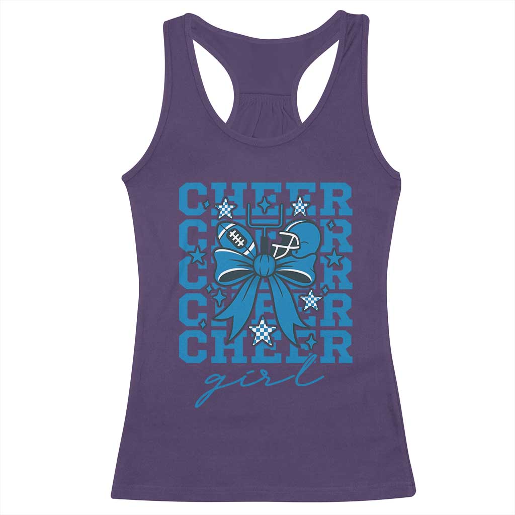 Proud Cheer Girl Racerback Tank Top Football Team Supporter Gift TS12 Purple Print Your Wear