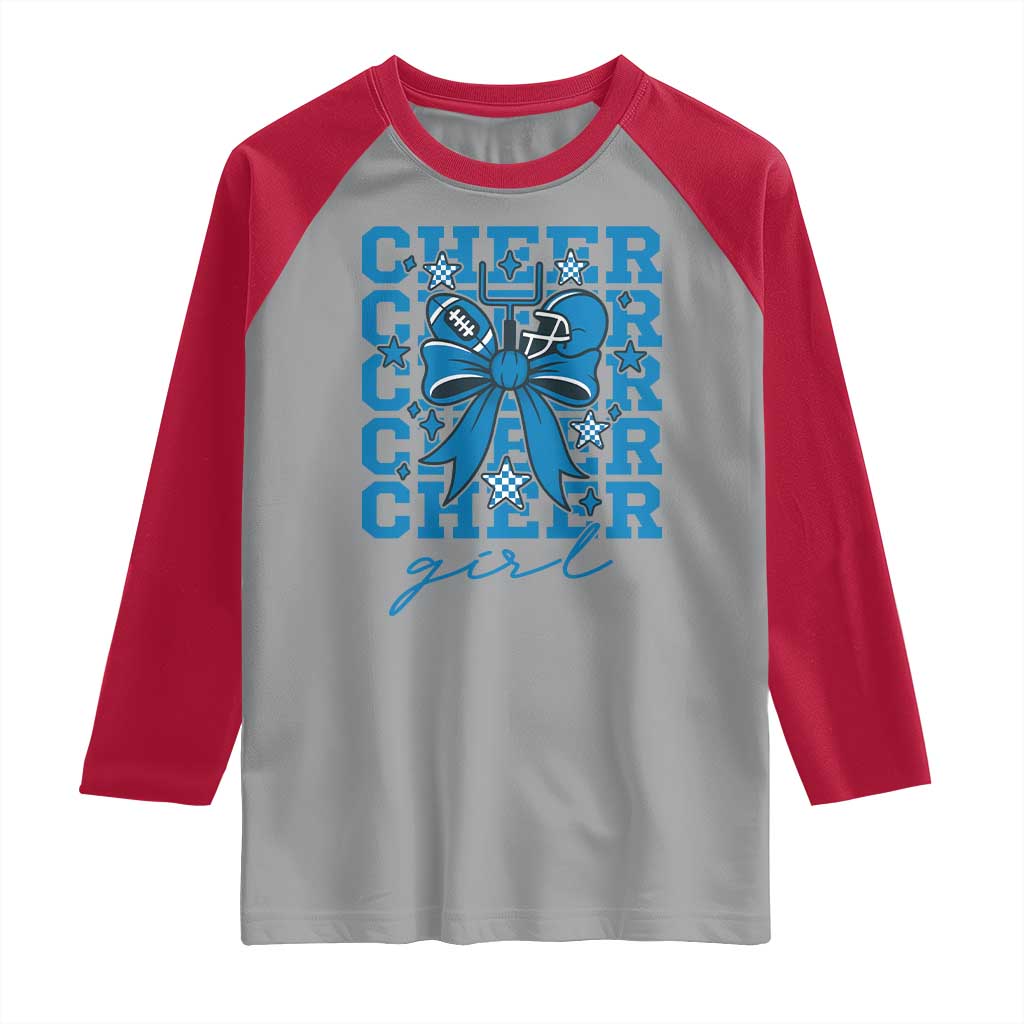 Proud Cheer Girl Raglan Shirt Football Team Supporter Gift TS12 Sport Gray Red Print Your Wear
