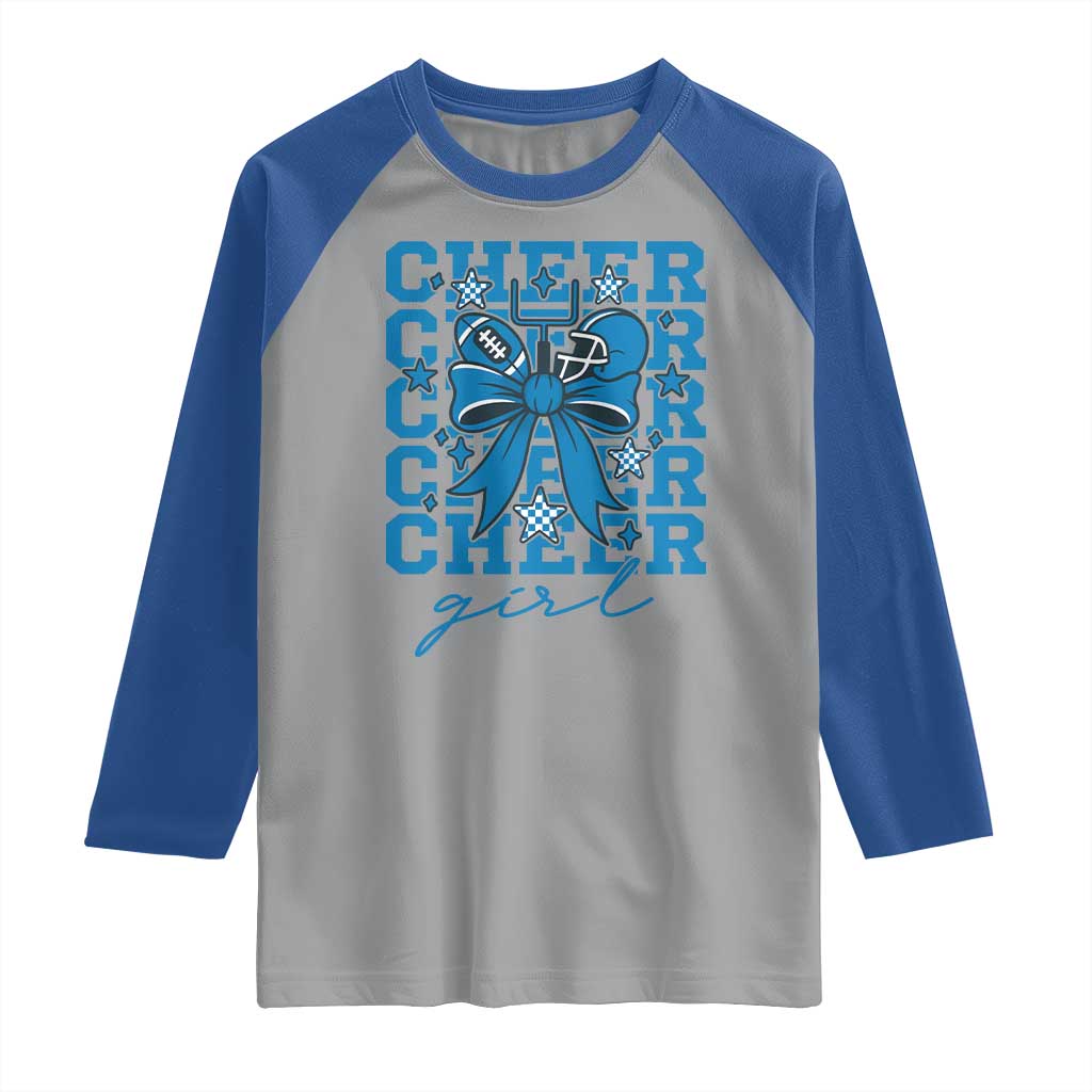Proud Cheer Girl Raglan Shirt Football Team Supporter Gift TS12 Sport Gray Royal Print Your Wear