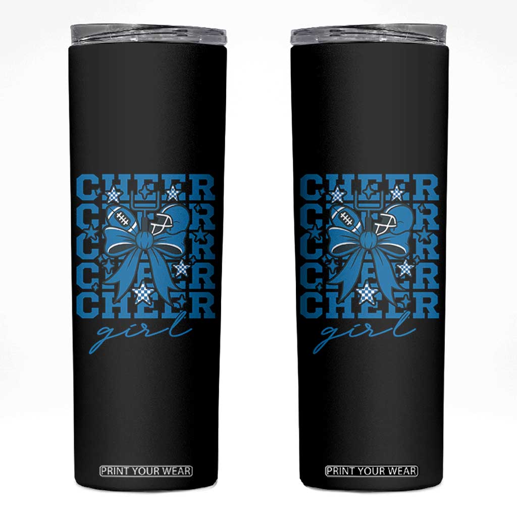 Proud Cheer Girl Skinny Tumbler Football Team Supporter Gift TS12 Black Print Your Wear