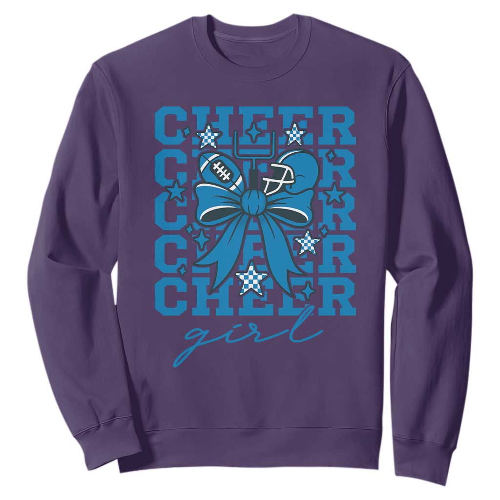 Proud Cheer Girl Sweatshirt Football Team Supporter Gift TS12 Purple Print Your Wear