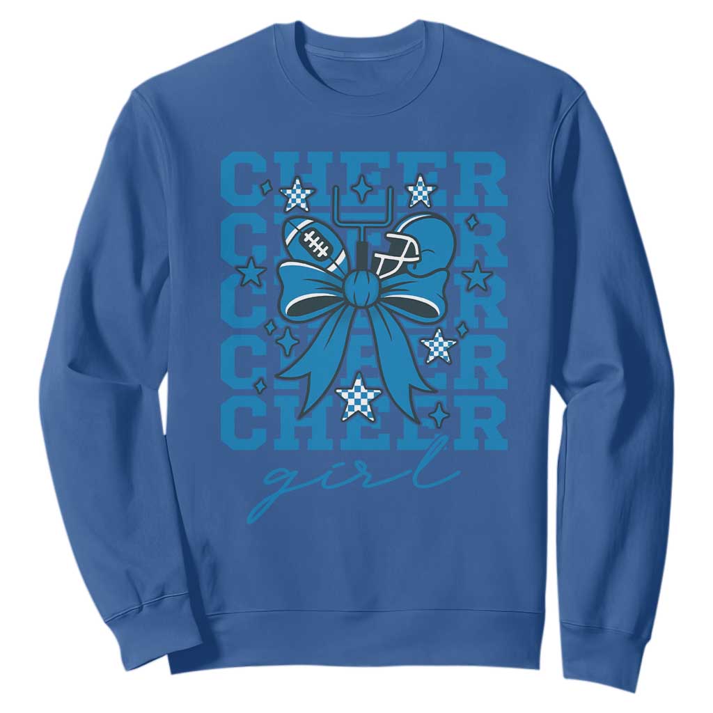 Proud Cheer Girl Sweatshirt Football Team Supporter Gift TS12 Royal Blue Print Your Wear