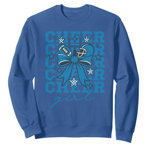Proud Cheer Girl Sweatshirt Football Team Supporter Gift TS12 Royal Blue Print Your Wear