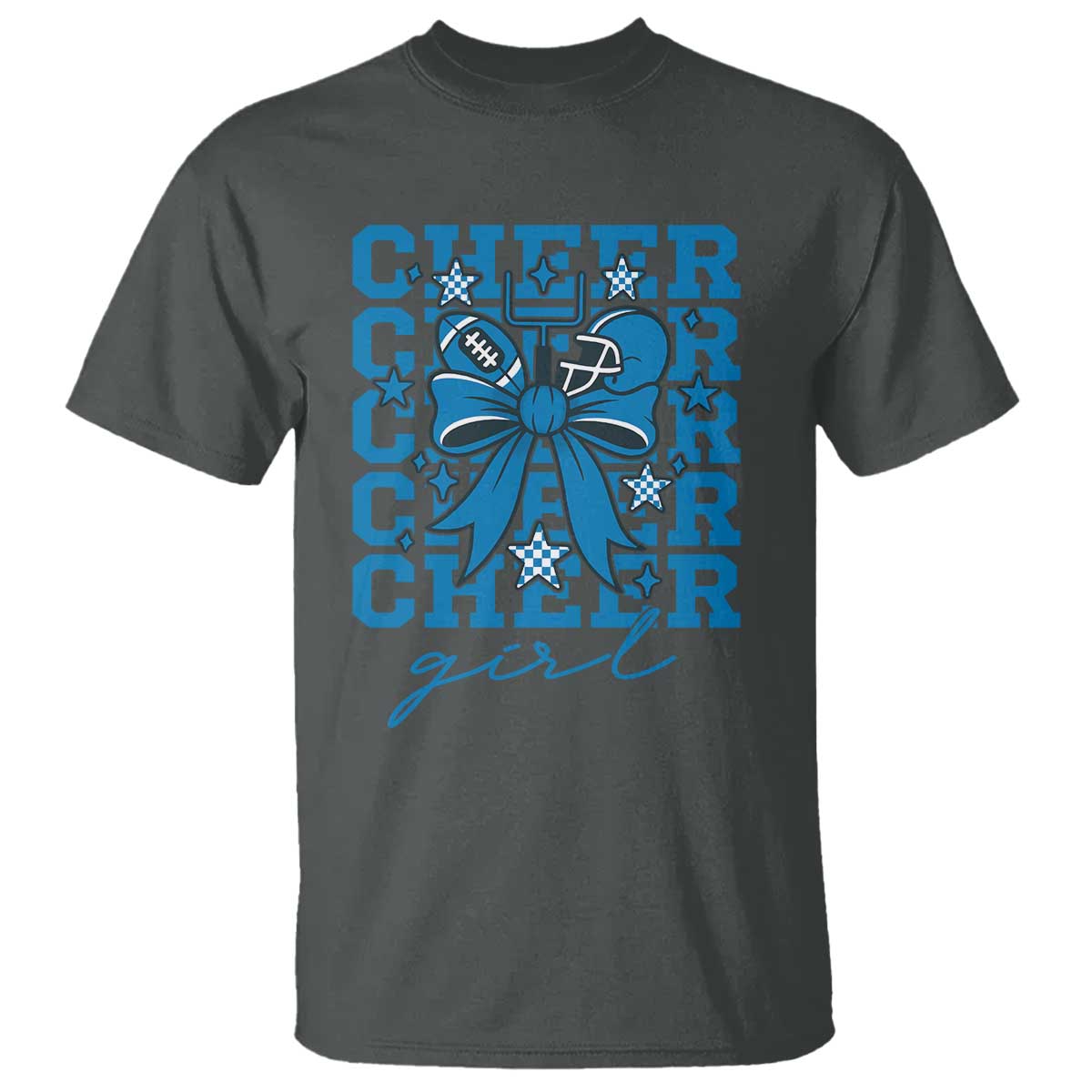 Proud Cheer Girl T Shirt Football Team Supporter Gift TS12 Dark Heather Print Your Wear