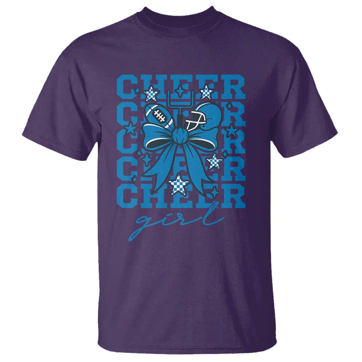 Proud Cheer Girl T Shirt Football Team Supporter Gift TS12 Purple Print Your Wear