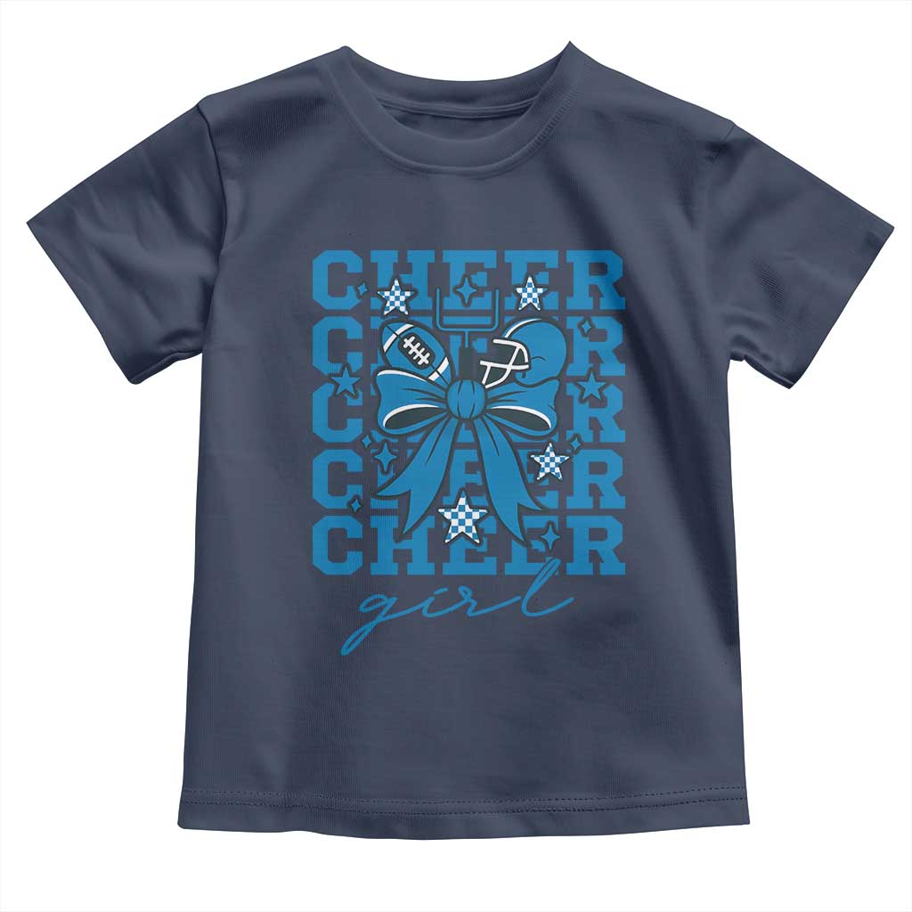 Proud Cheer Girl Toddler T Shirt Football Team Supporter Gift TS12 Navy Print Your Wear
