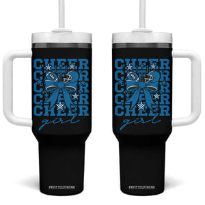 Proud Cheer Girl Tumbler With Handle Football Team Supporter Gift TS12 One Size: 40 oz Black Print Your Wear