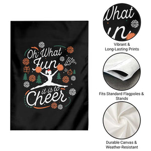 Oh What Fun It Is To Cheer Garden Flag Funny Christmas Cheerleading Gift TS12 Print Your Wear