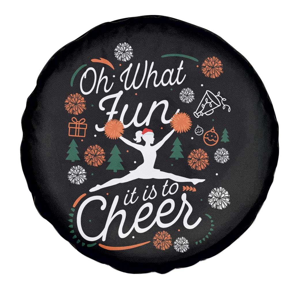 Oh What Fun It Is To Cheer Spare Tire Cover Funny Christmas Cheerleading Gift TS12 Print Your Wear