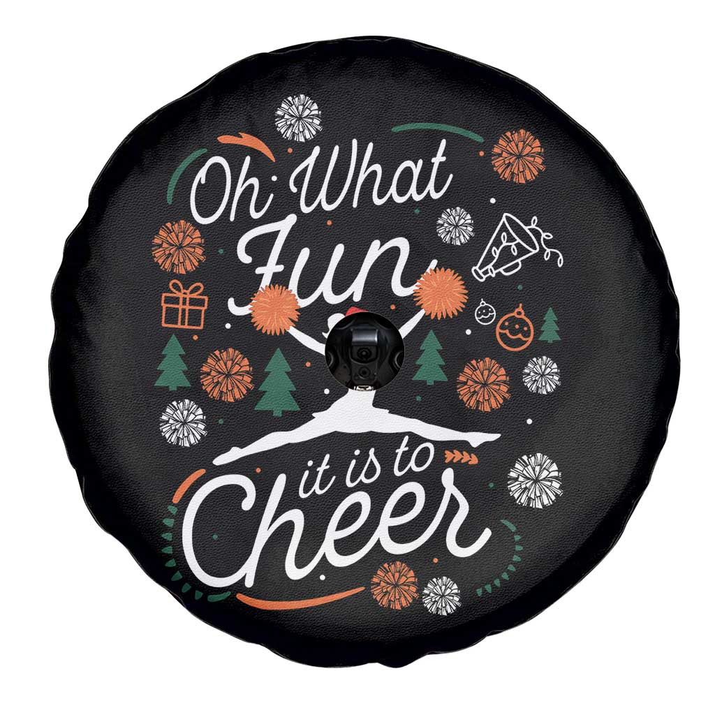 Oh What Fun It Is To Cheer Spare Tire Cover Funny Christmas Cheerleading Gift TS12 Print Your Wear