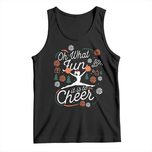 Oh What Fun It Is To Cheer Tank Top Funny Christmas Cheerleading Gift TS12 Black Print Your Wear