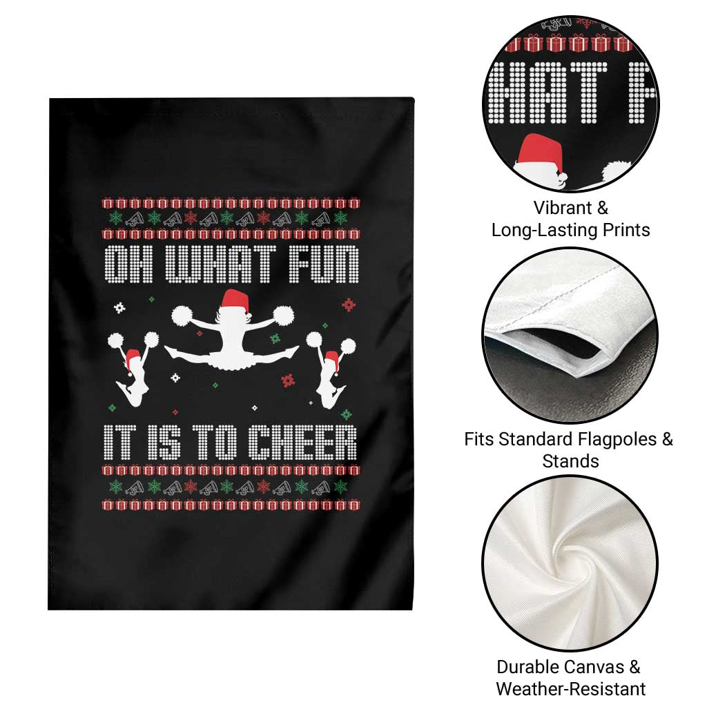 Ugly Christmas Cheerleading Garden Flag Oh What Fun It Is To Cheer Gift TS12 Print Your Wear